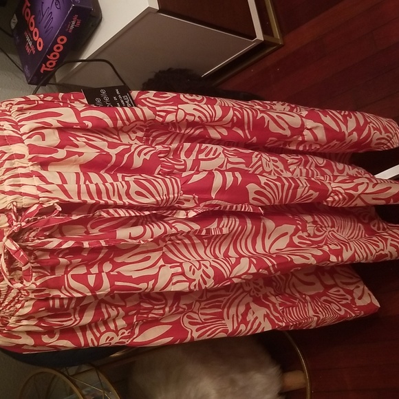 Mile Gabrielle Terracotta Jungle Tiered Skirt NWT Sz. 3X - Picture 4 of 10